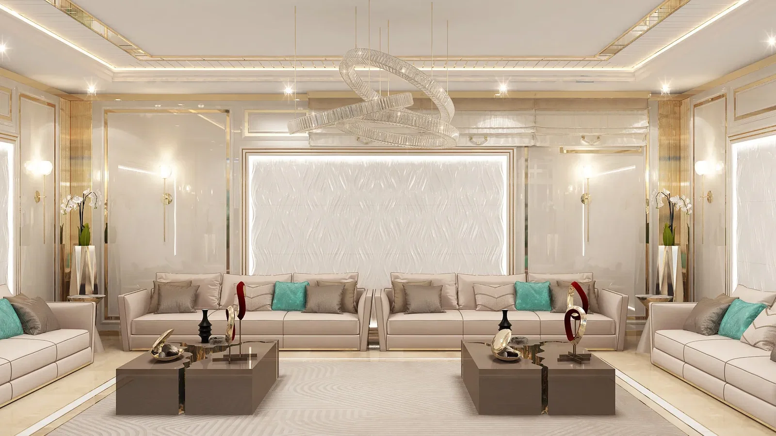 Elegant Neutral Lounge with a Touch of Luxury
