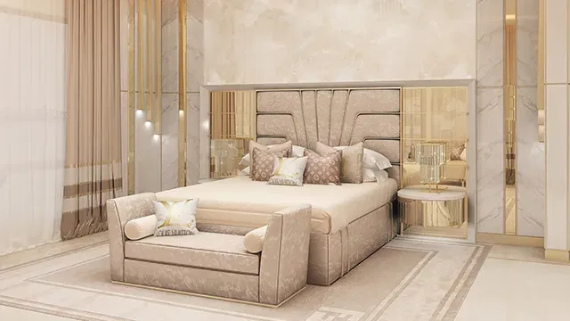Проект просторной и роскошной спальни