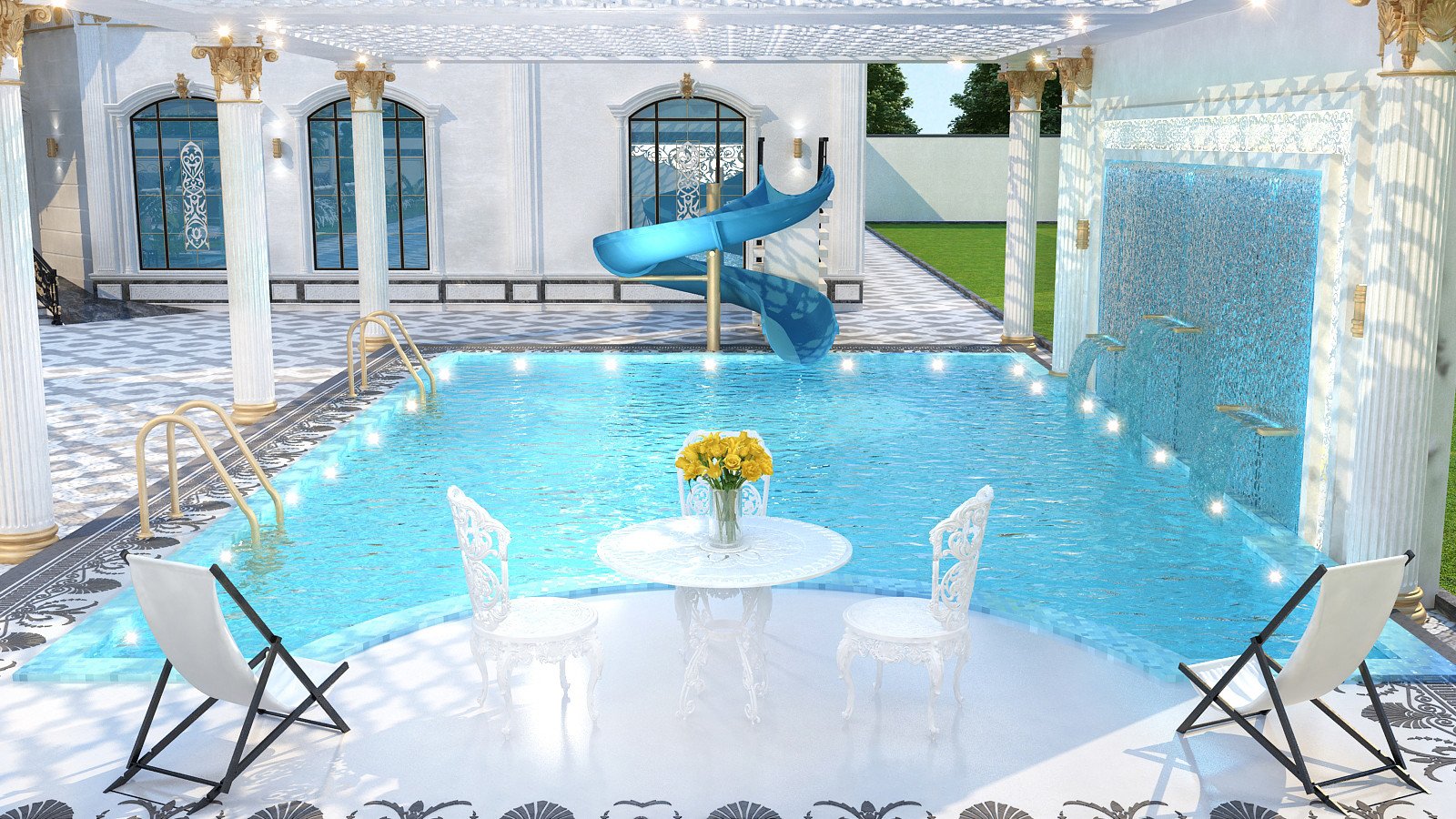 Изысканные проекты открытых бассейнов для вашего идеального двора