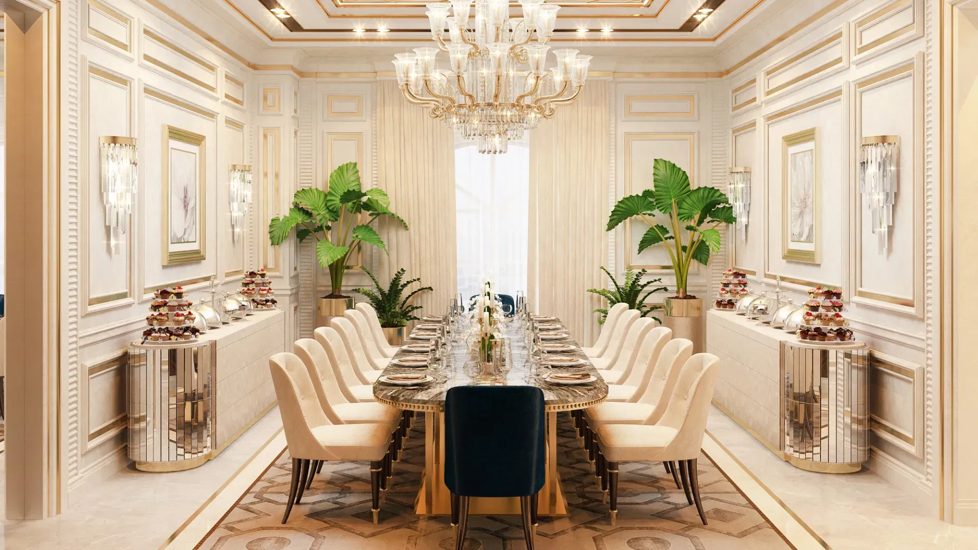 Элегантный дизайн столовой, чтобы впечатлять гостей