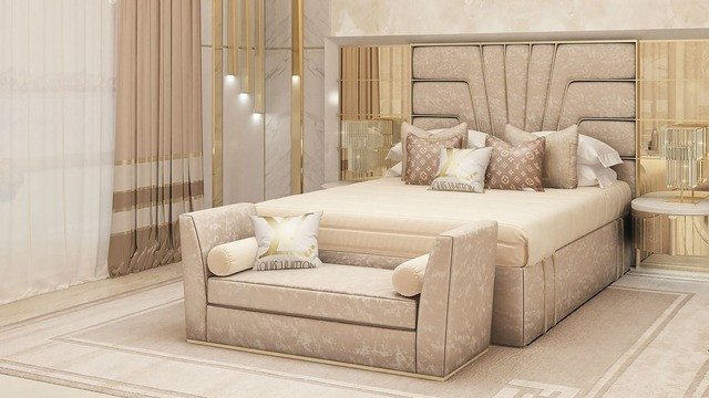 Подчеркните уют и элегантность спальни мягким изголовьем