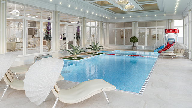 Роскошный домашний бассейн — обновление интерьера