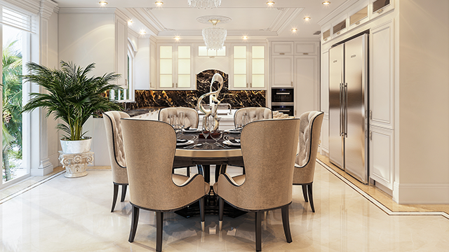 Elegant Royal-Inspired Contemporary Kitchen Designs