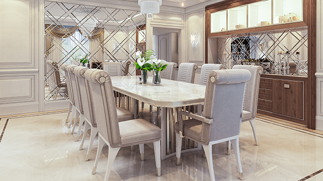 Изысканная современная элегантность — интерьер столовой премиум-класса
