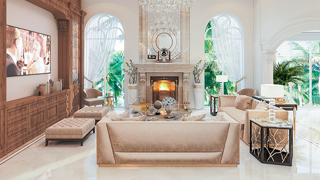 Как создать роскошный дизайн гостиной с изысканной мебелью