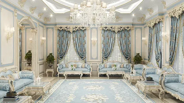 Элегантные королевские решения дизайна интерьера в Дубае