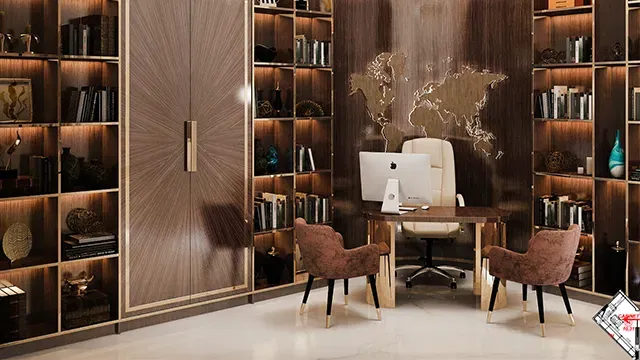 Создание роскошного рабочего кабинета: руководство по дизайну кабинета директора