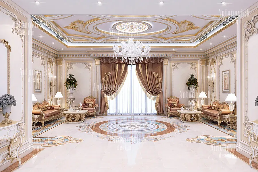 Величие королевского классического интерьера в Дохе