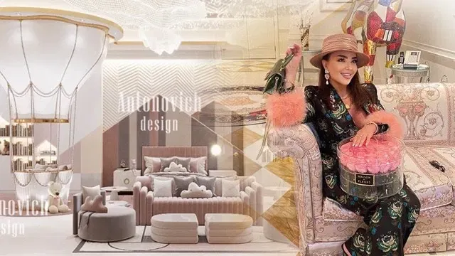 تصاميم داخلية أنيقة لغرف نوم بنات — أنطونوفيتش ديزاين (Antonovich Design)