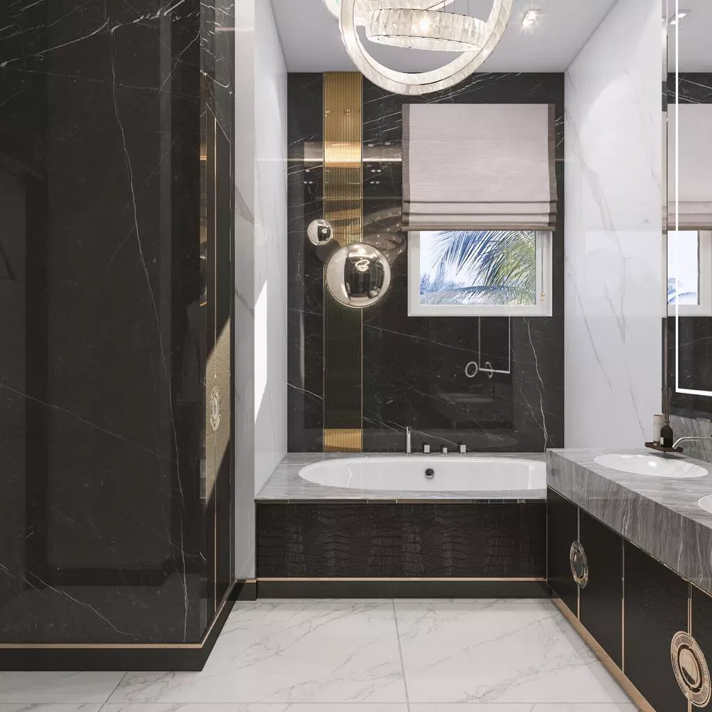 تصاميم حمامات فاخرة وأنيقة