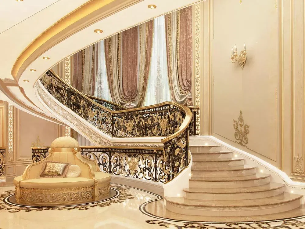 تصميم داخلي ملكي فاخر — معرض فلل فاخرة