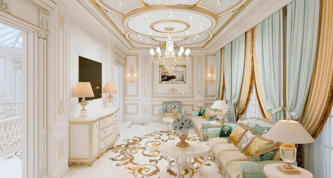 قصر بتصميم كلاسيكي جديد أنيق في السعودية