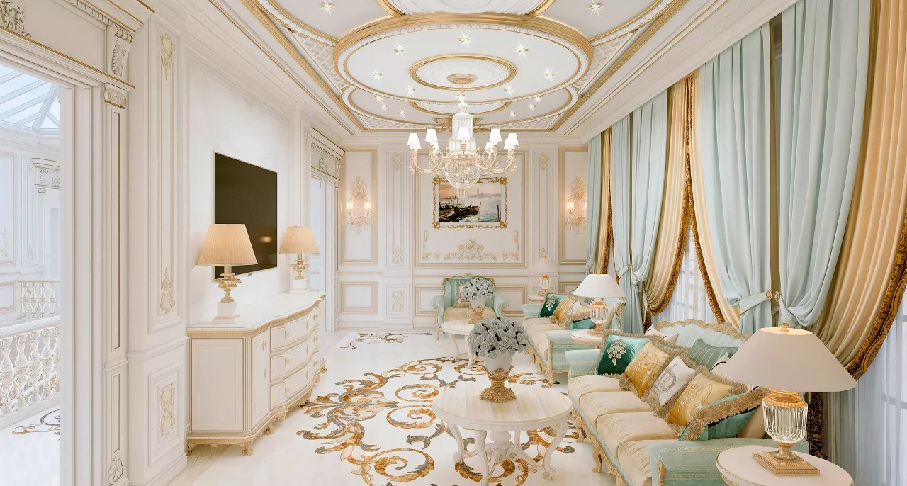 Elegant New Classic Interior Design Palace in Saudi Arabia