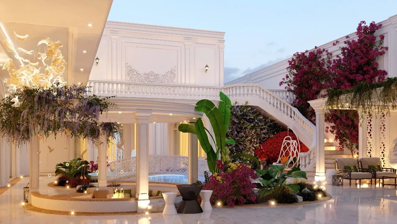 تصميم الحدائق بالرياض: تنفيذ خارجي فاخر لمساحات فيلاتك