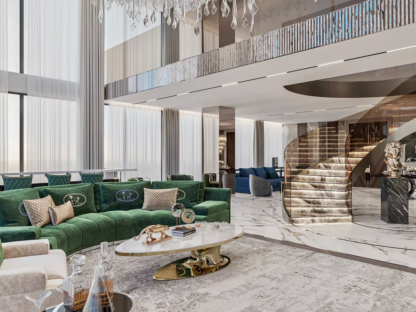 كشف أسرار تصميم غرف معيشة فاخرة