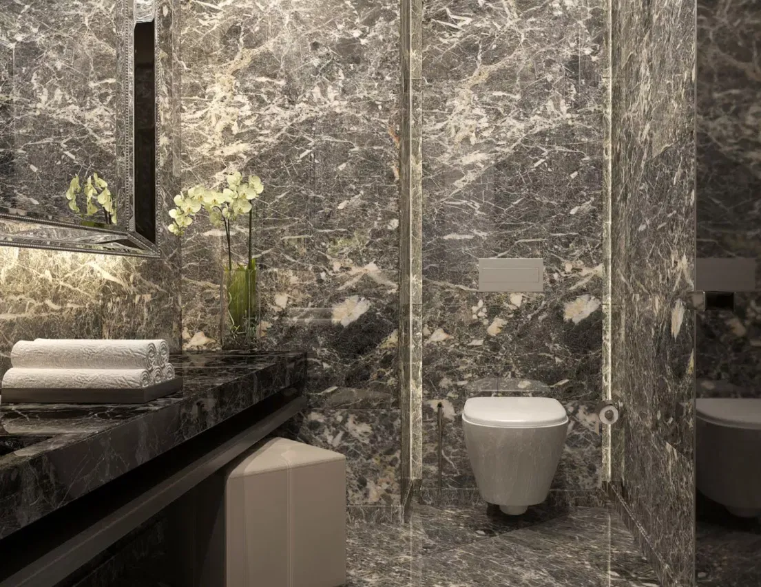 ارتقِ بمساحتك: أفكار تصميم حمام فاخر من دبي