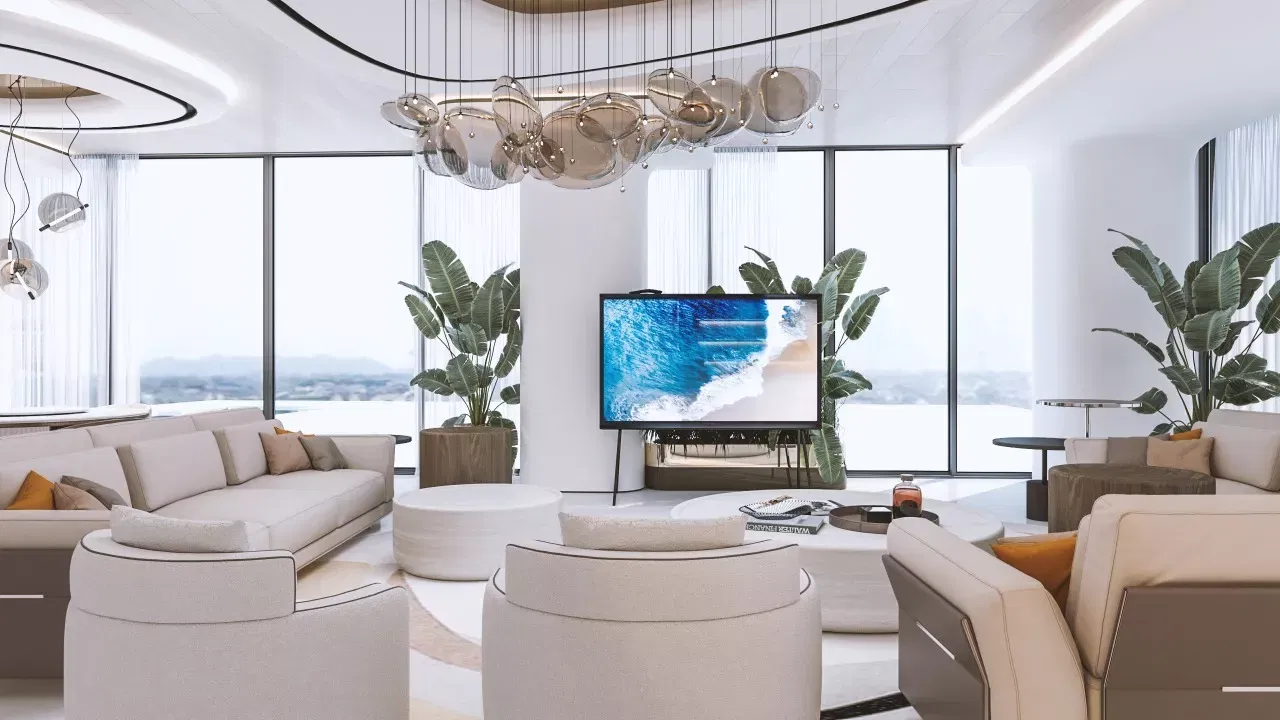 كشف أسرار تصميم غرفة المعيشة الفاخرة في دبي