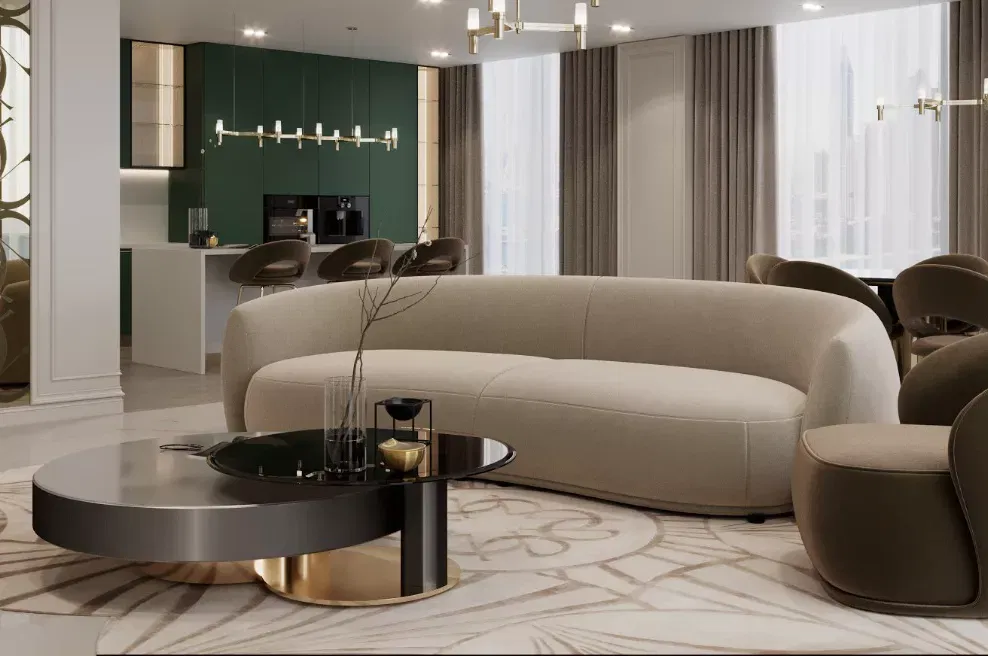 تصميم داخلي عصري لشقق فاخرة في دبي