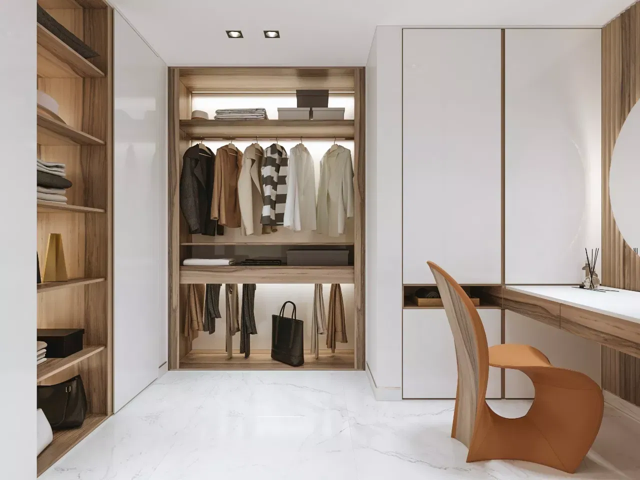٥ خطوات لتصميم غرفة ملابس فاخرة مثالية