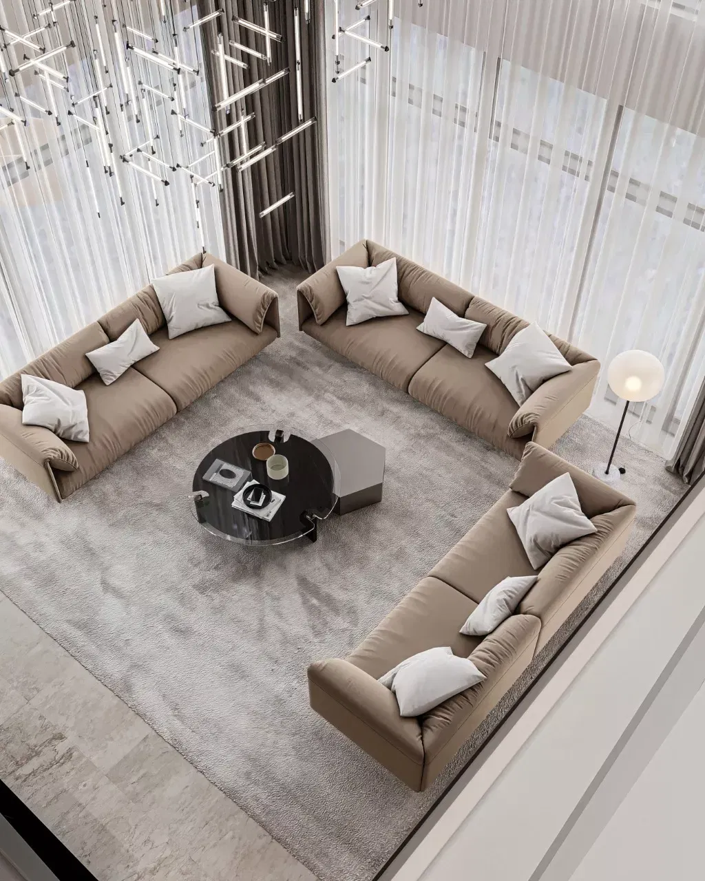 ابتكار غرفة جلوس عائلية مثالية بتصميم داخلي واسع