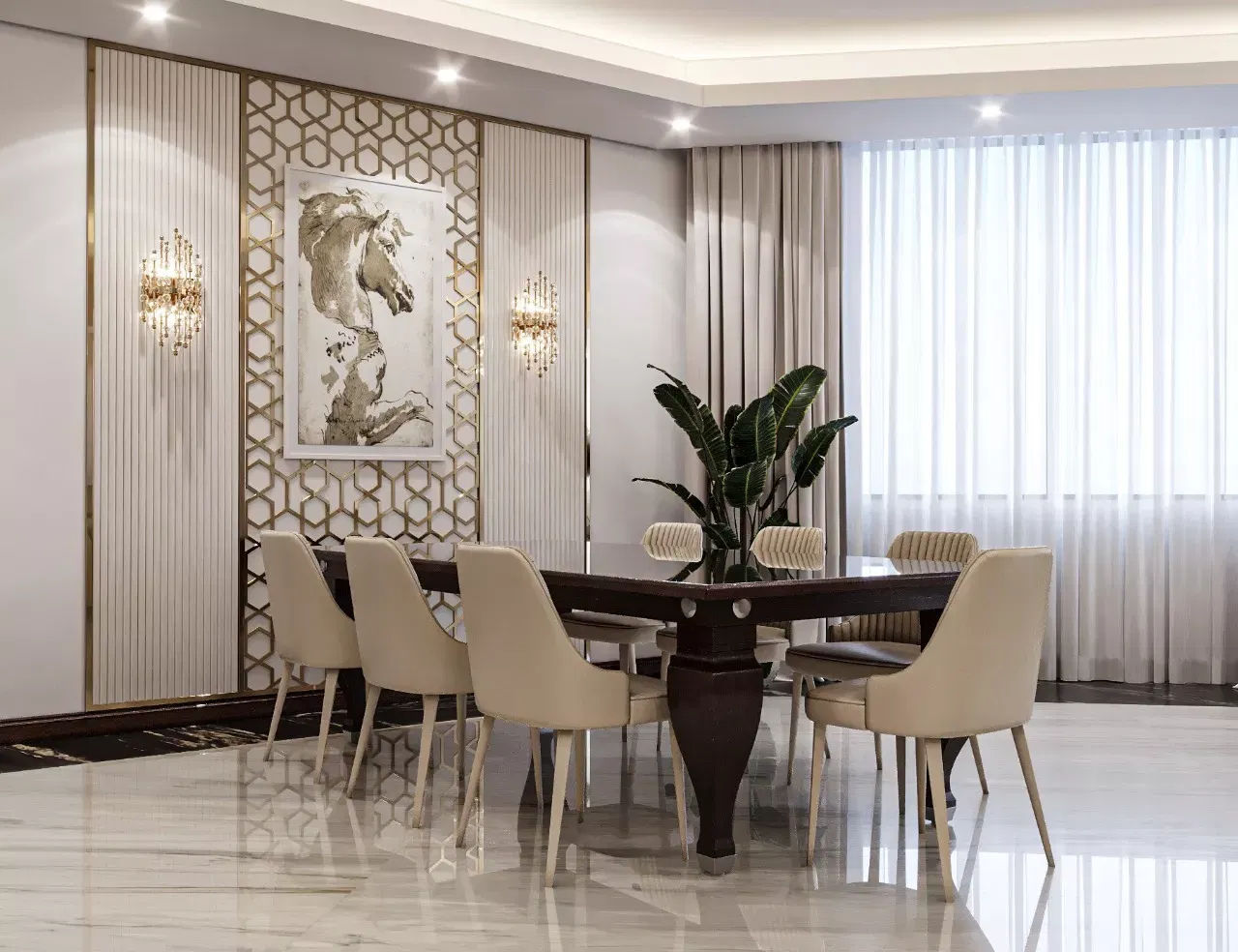 دليل شامل لتصميم غرفة طعام فاخرة