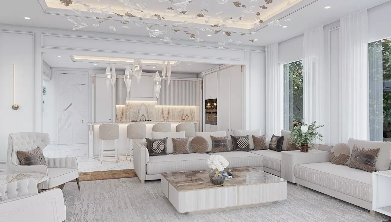 الدليل النهائي لتصميم وتنسيق غرفة المعيشة في دبي