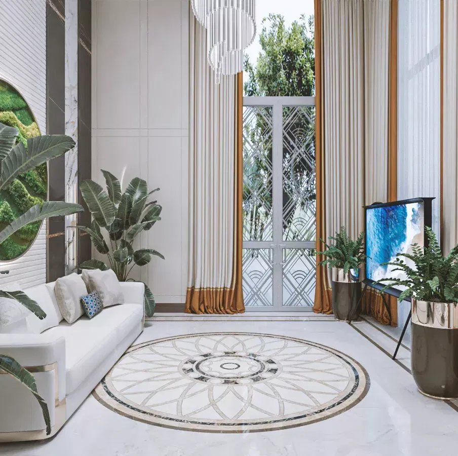 تصاميم غرف المعيشة الفاخرة والأنيقة في دبي