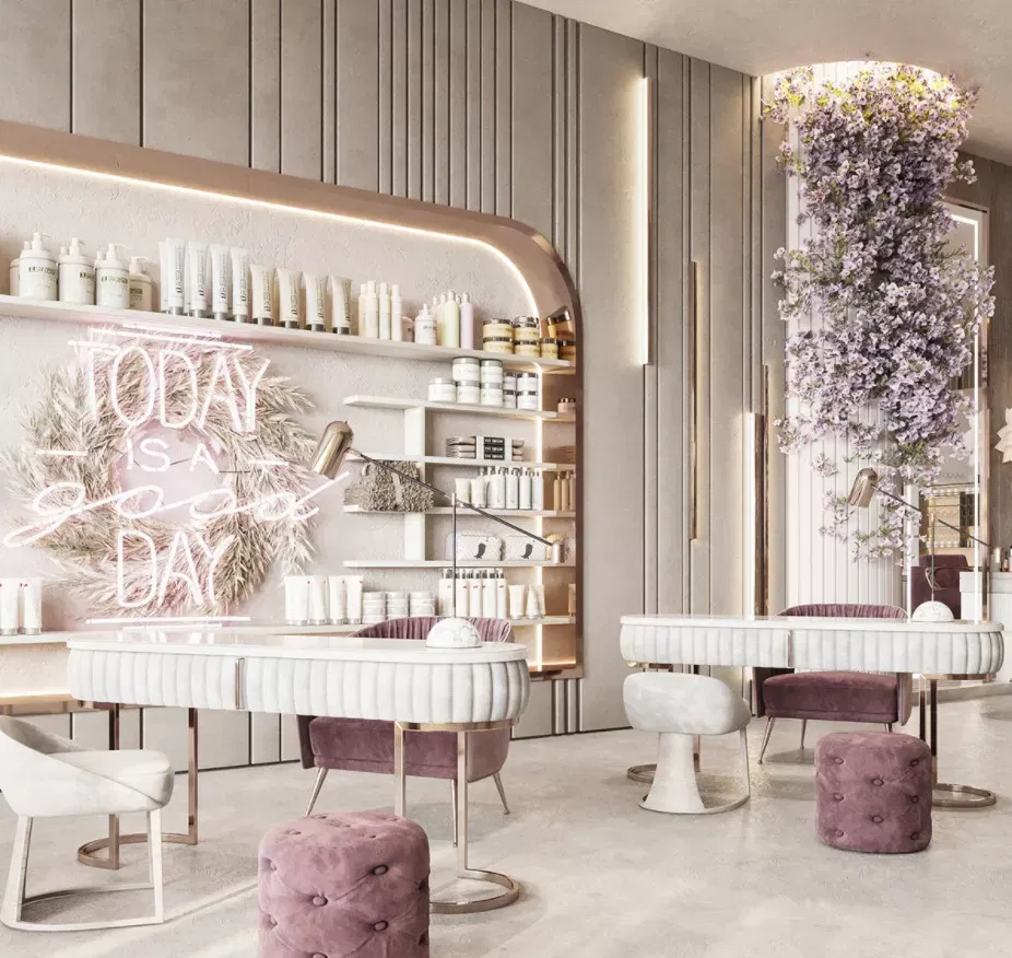 إلهام لتصميم صالون فاخر من دبي