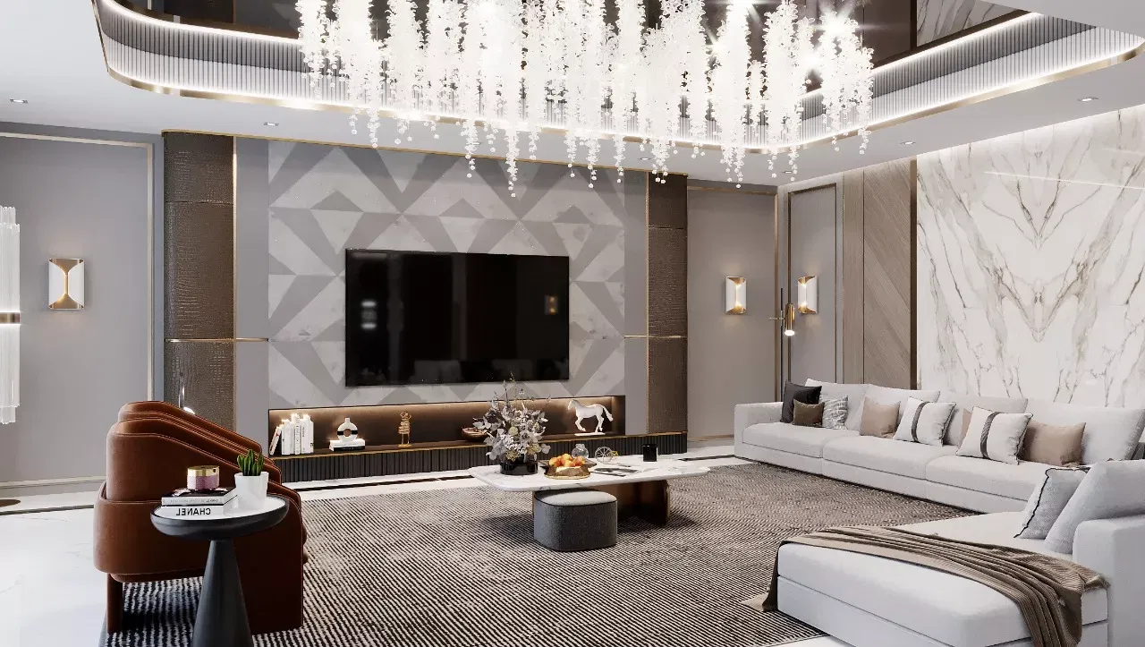 ارتقِ بمنزلك: دليل تصميم غرف المعيشة الفاخرة