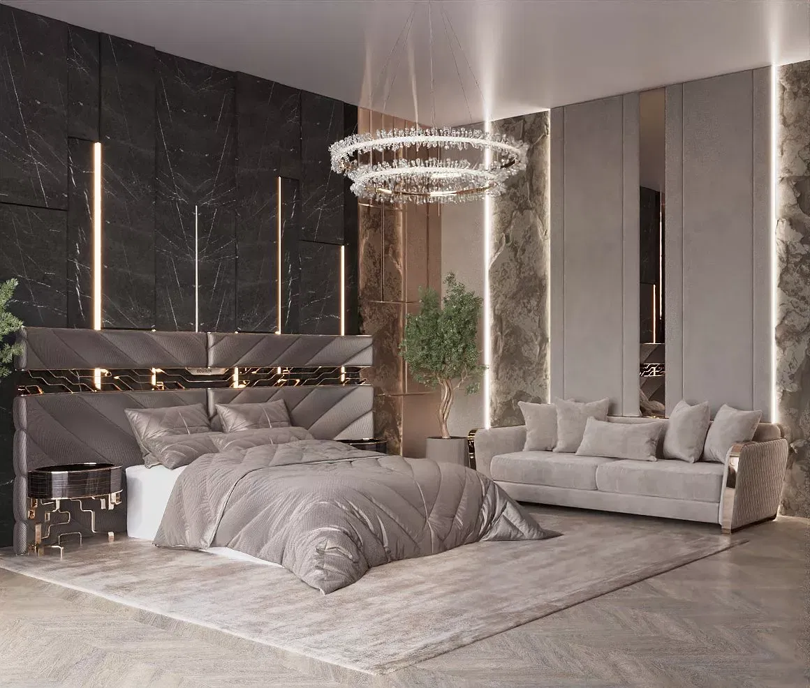 تحف تصميم غرف نوم فاخرة في أبوظبي