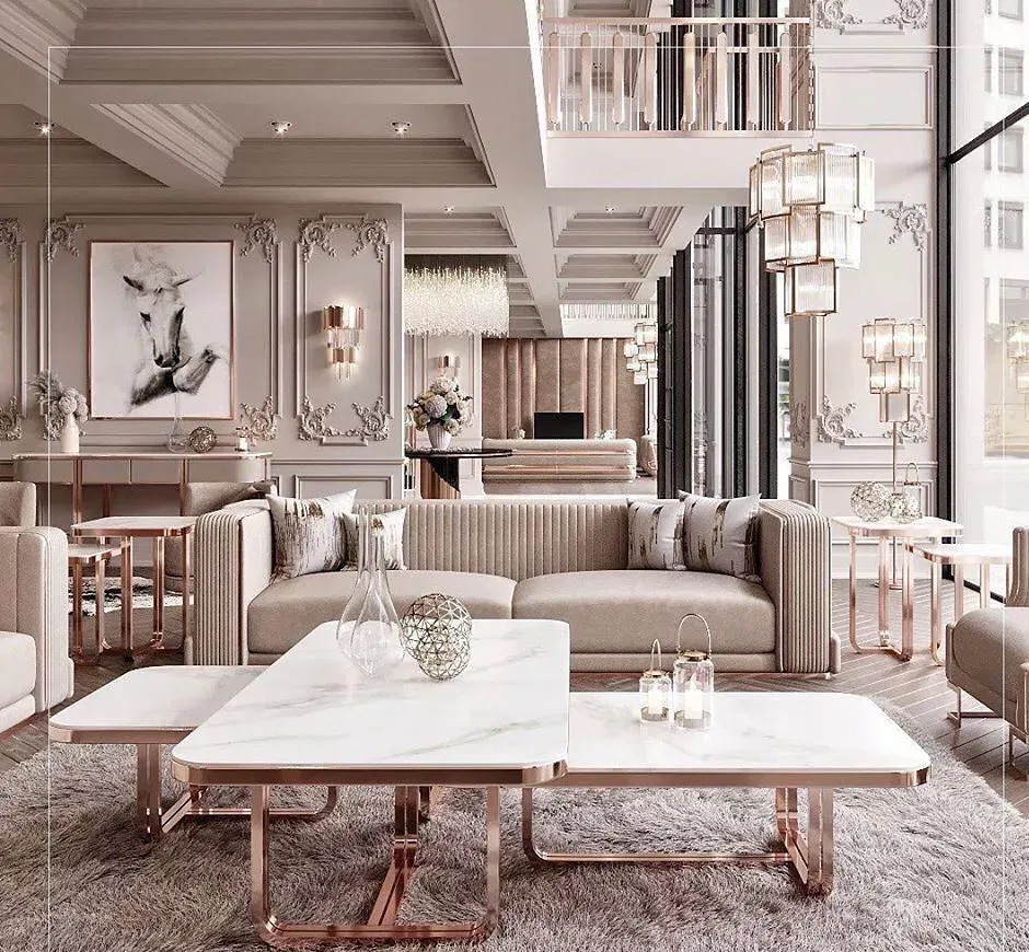 تحويل غرفة المعيشة بأسلوب دبي