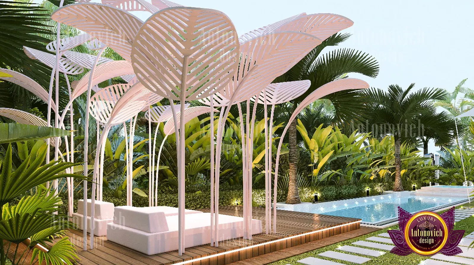 تصميم منظر طبيعي فاخر وعصري في آل باراري (Al Barari)