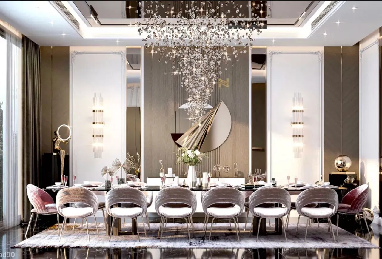 أفكار تصميم غرفة الطعام الفاخرة لتجربة ضيافة راقية