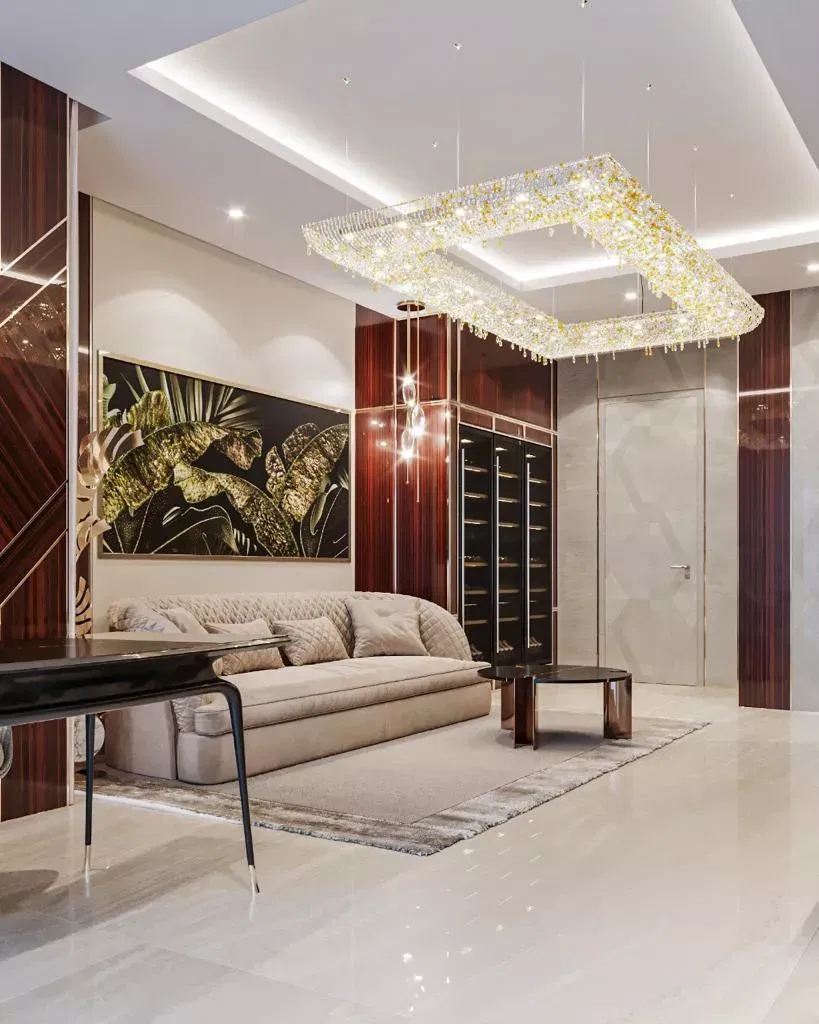 غرف المعيشة الفاخرة في دبي — تصميم داخلي ببراعة وأناقة