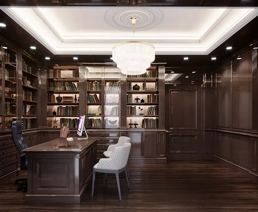 أفخم تصاميم مكاتب منزلية تنفيذية في دبي