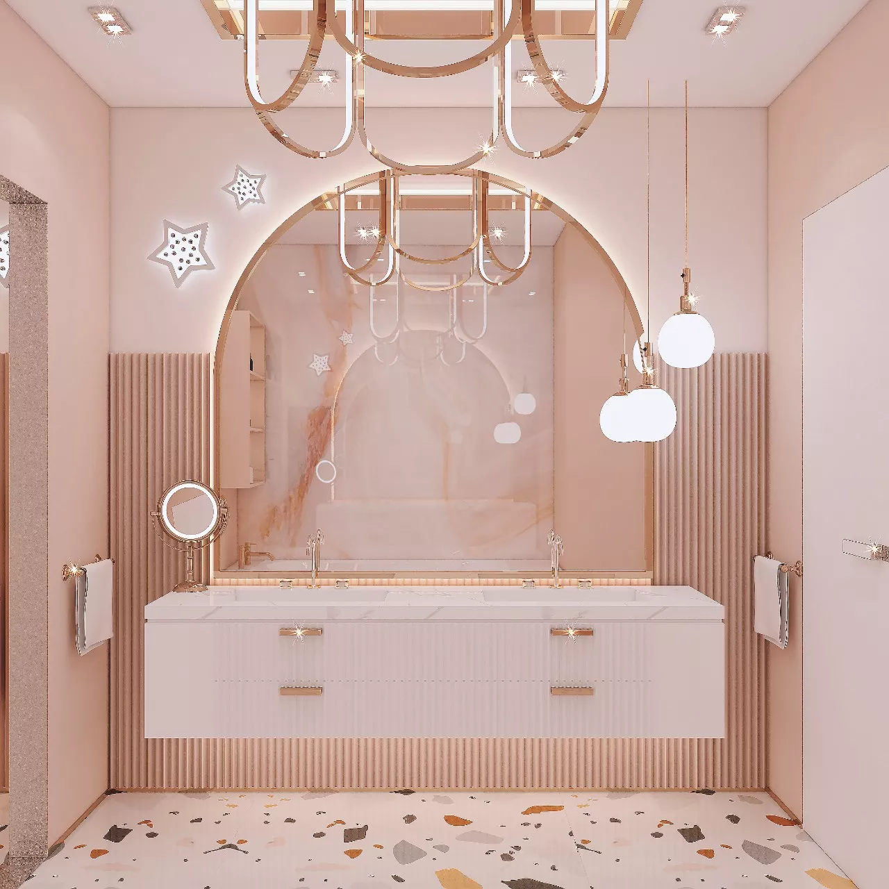 Elegant and Cozy Dubai-Inspired Bathroom Interior Design