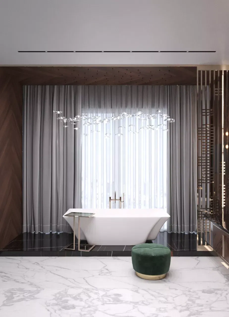 تصاميم حمامات دبي أنيقة ومريحة