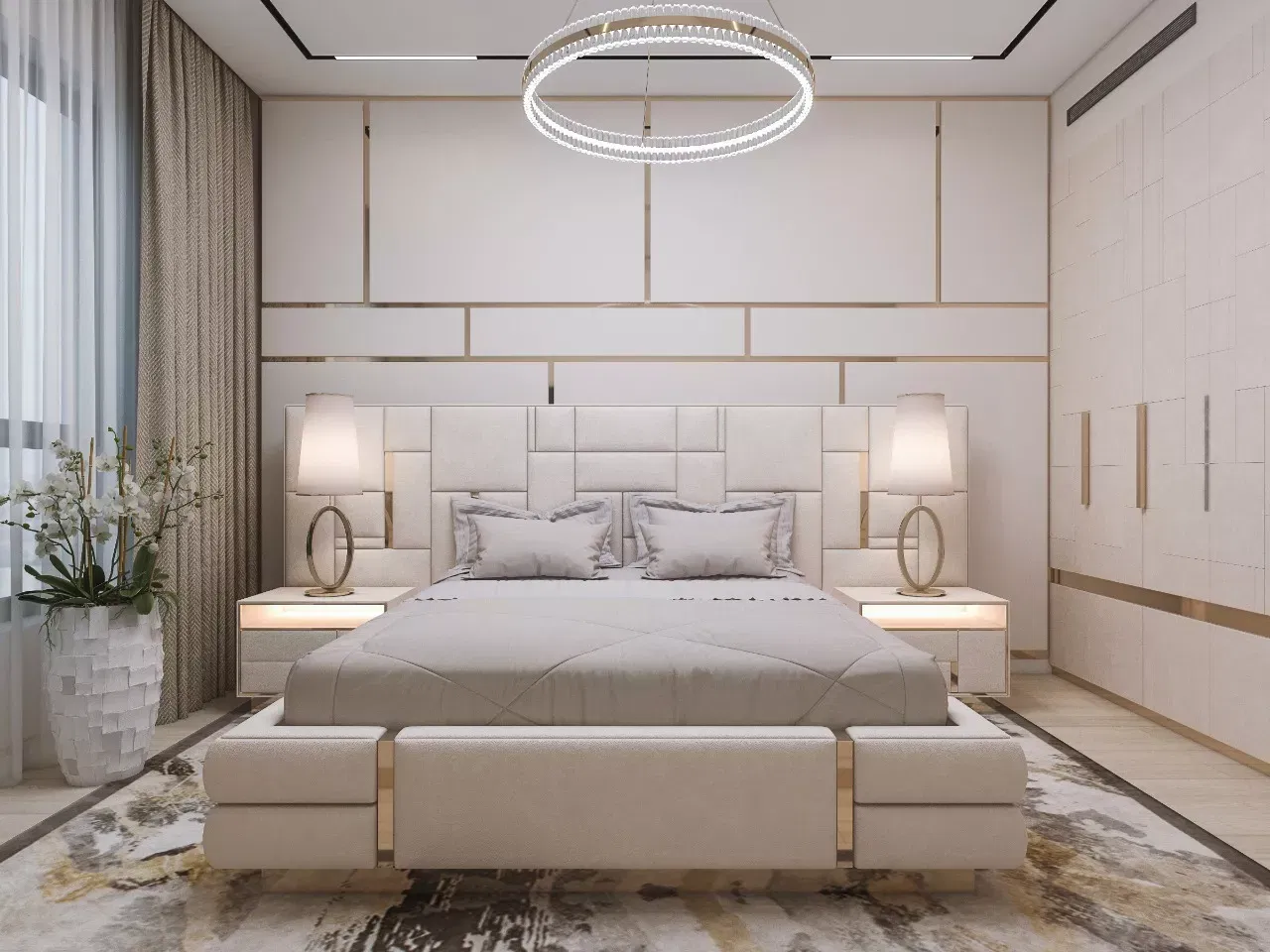 أفكار أنيقة لتصميم غرفة نوم فاخرة