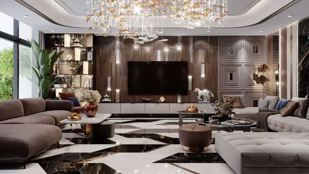 أفكار مبهرة لتصميم غرفة المعيشة المعاصرة لمنزل عصري