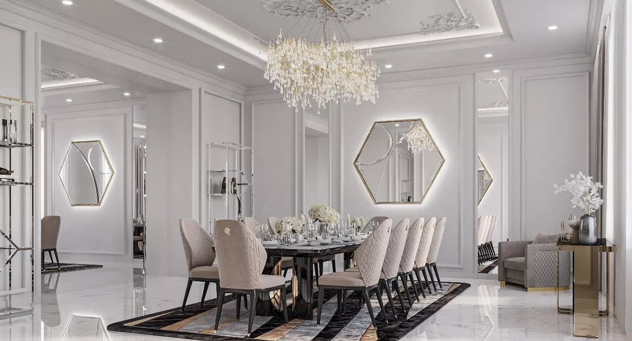 تصميم غرفة طعام فاخر في دبي