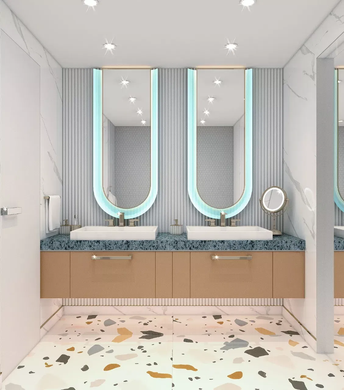 تصاميم حمامات فيلات فاخرة