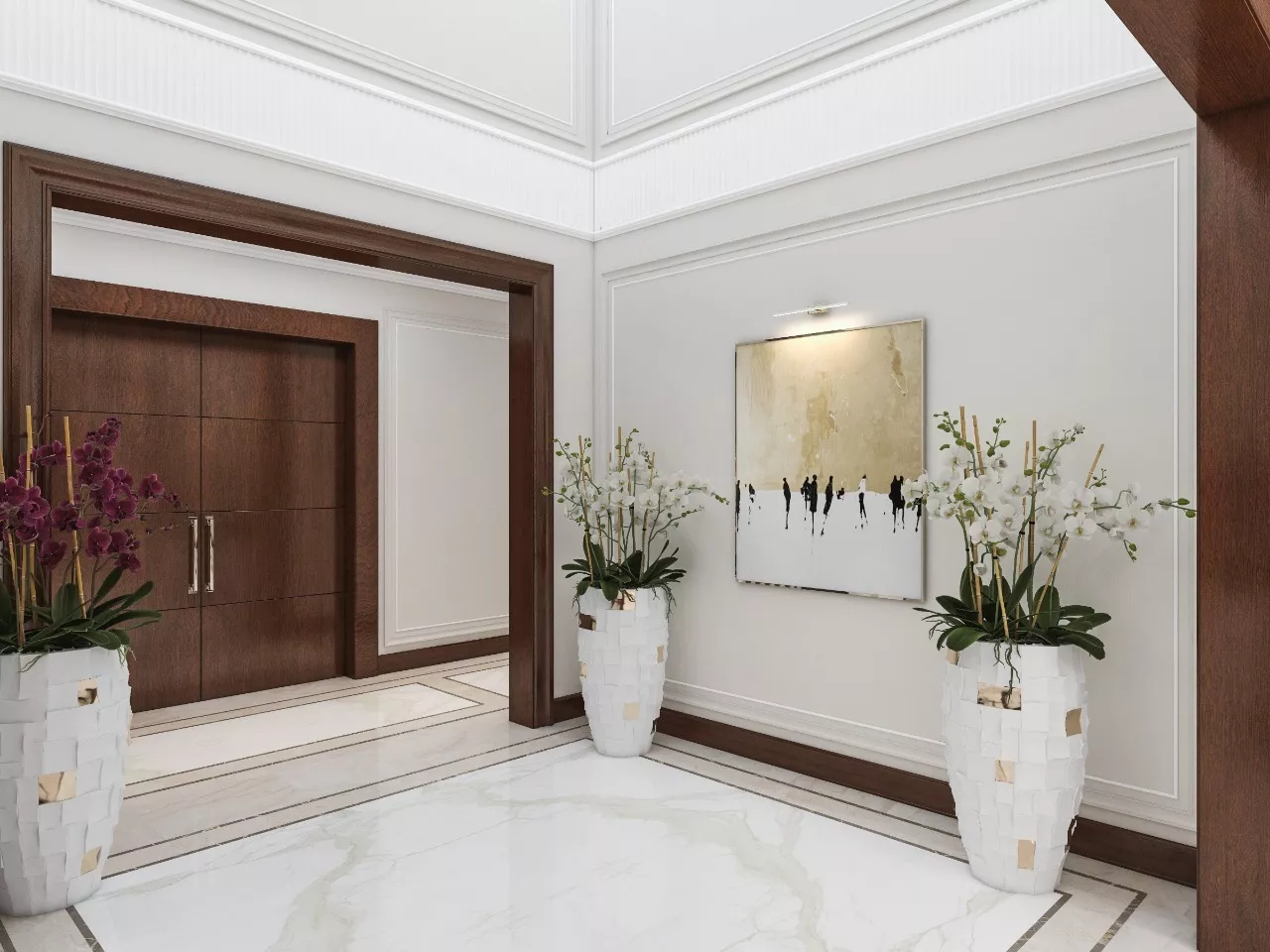 Experience Opulence: Dubai's Spacious Luxury Hallway Interiors