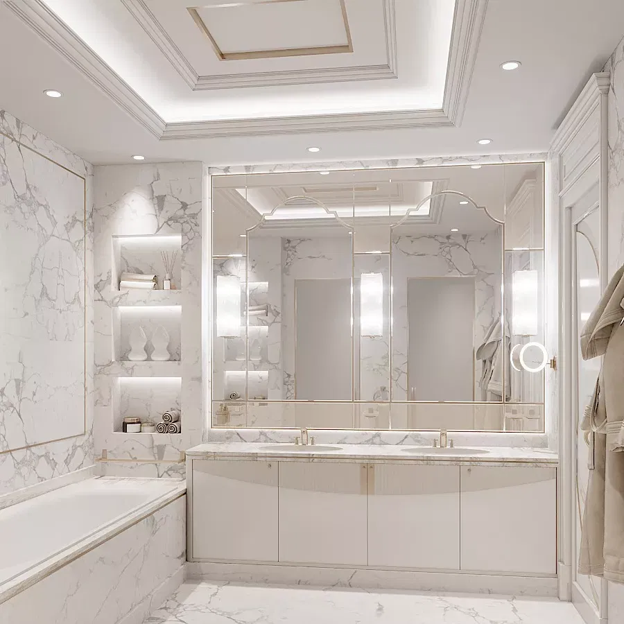 تصميم حمامات فاخرة مستوحاة من دبي