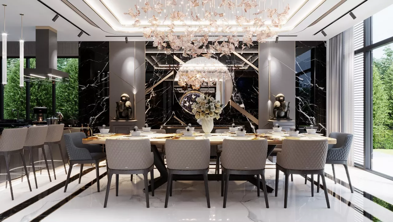 Exquisite Dining Room Interior Designs in Dubai