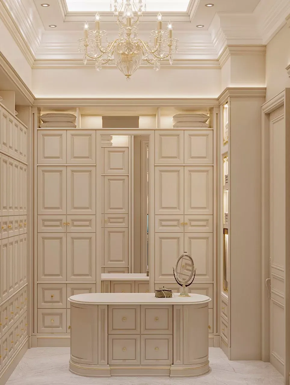 أفكار تصميم غرفة الملابس الفاخرة لتجديد أنيق