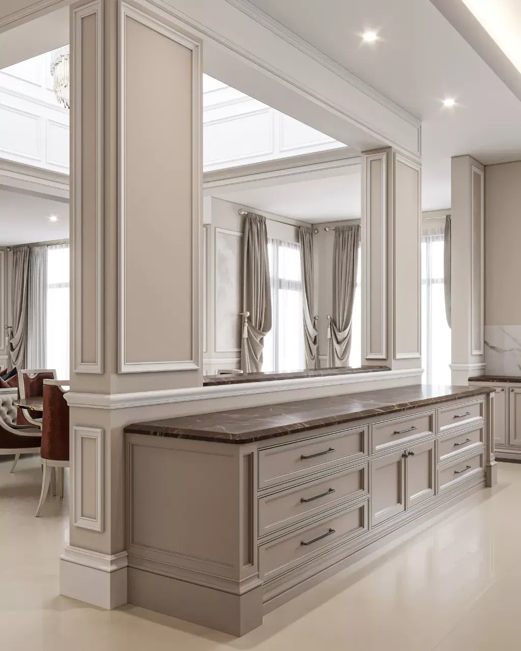 أساسيات تصميم مطبخ فاخر دافئ يدعو للترحاب