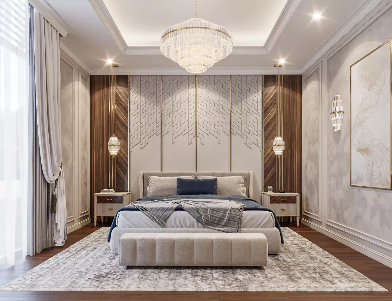 عرض تصميم غرف نوم فاخرة في دبي