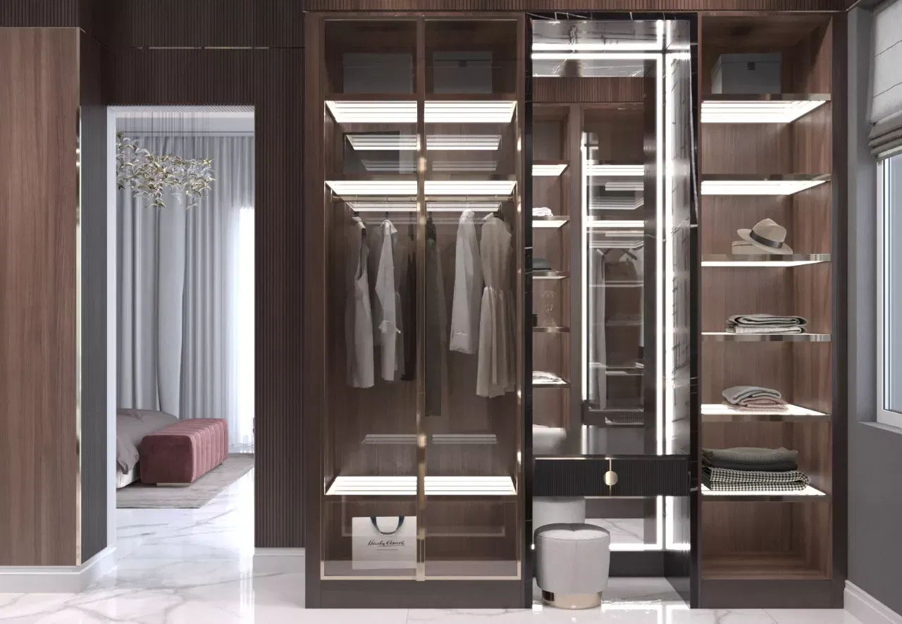 تجربة غرفة ملابس فاخرة في دبي