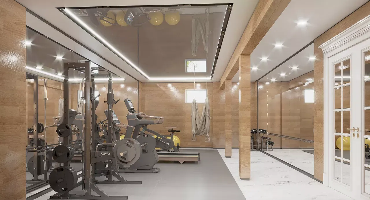 دليل تصميم صالة رياضية منزلية فاخرة