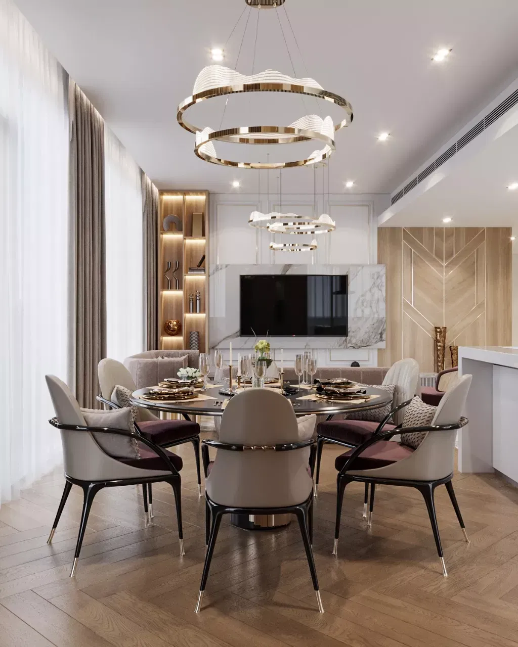 أساسيات غرفة الطعام الفاخرة في دبي